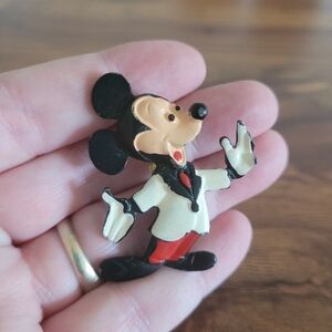 Vintage Mickey Mouse Pin In A Tuxedo Suit